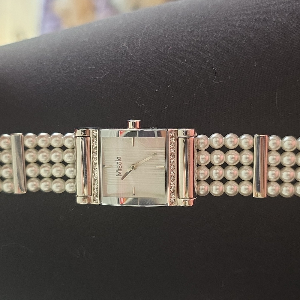 Silver and Pearl Women's Watch Misaki